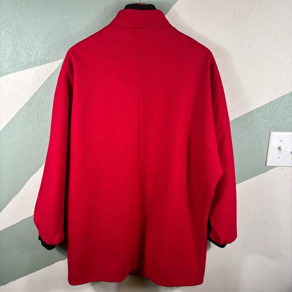 International Scene Women's Size 9/10 Red Vintage Wool Winter MaxiCoat Peacoat - Picture 8 of 16